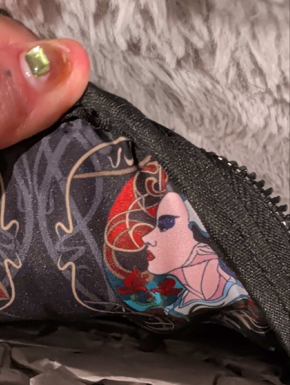 Disney Loungefly Bride Of Frankenstein Stained Glass Backpack with Gold Accents - Picture 5 of 6